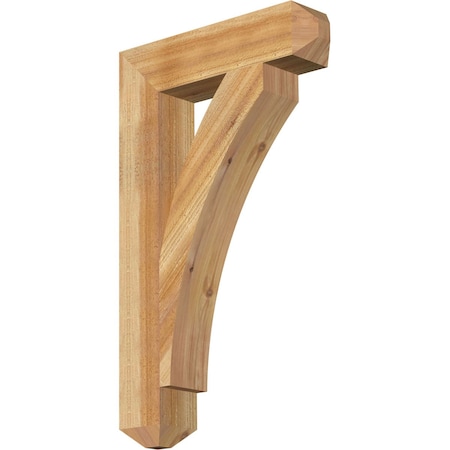 Ekena Millwork Thorton Craftsman Rough Sawn Bracket, Western Red Cedar, 4"W x 18"D x 30"H BKT04X18X30THR04RWR